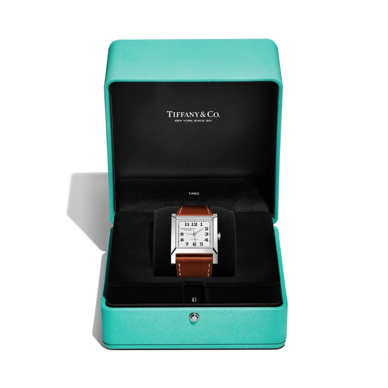 Tiffany,Union Square 30mm,30mm,Stainless Steel,White,Automatic,Square,Silver,73344638