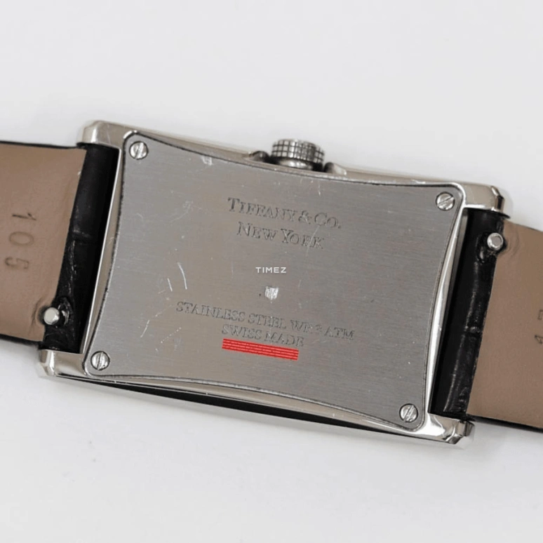 Tiffany,EAST WEST™ 22mm,22mm,Stainless Steel,White,Quartz,Sapphire,Crystal Glass,Square,2,2-Hand 37 x 22 -01