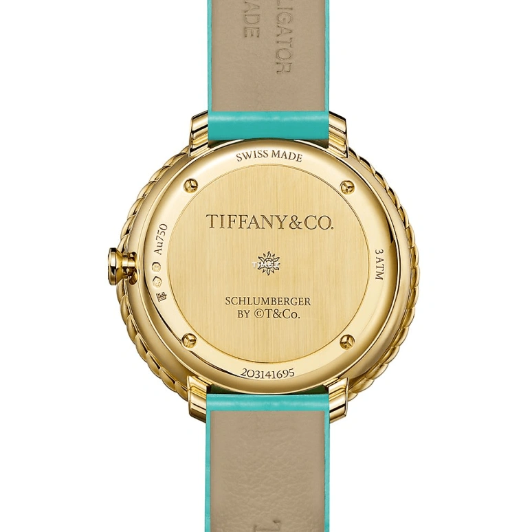 Tiffany,Tiffany Rope 33mm,33mm,Yellow Gold,White,Quartz,Solar Charging,Round,75417365