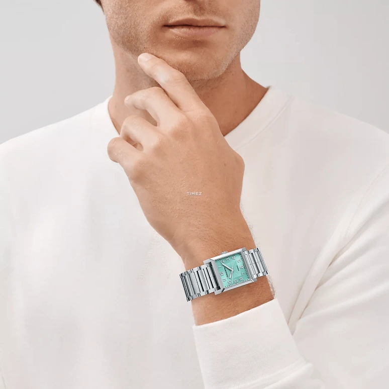 Tiffany,1837 MAKERS 27mm,27mm,Stainless Steel,Blue,Automatic,Sapphire,Crystal Glass,Square,67460715