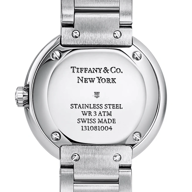 Tiffany,ATLAS 24mm,24mm,Stainless Steel,White,Quartz,Sapphire,Crystal Glass,Round,2,2-Hand 24 -04