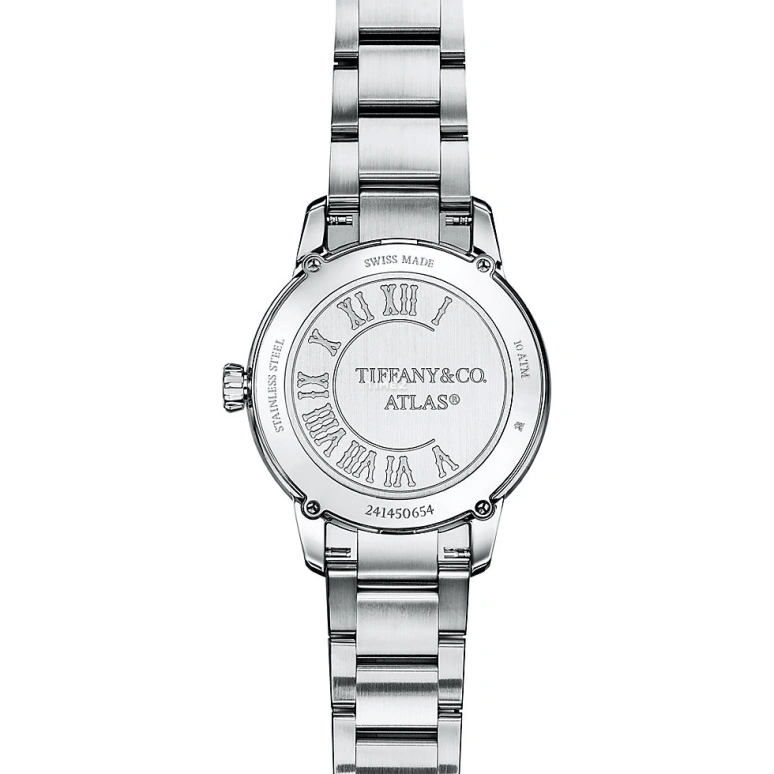 Tiffany,Atlas® 34mm,34mm,Stainless Steel,Blue,Automatic,Round,Silver,75417594