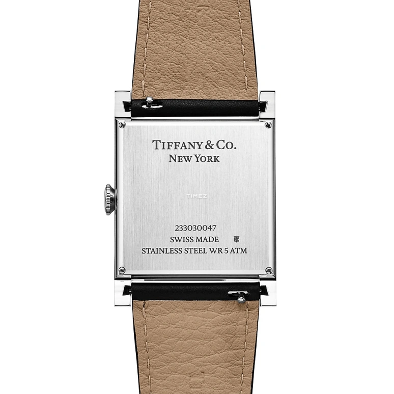 Tiffany,Union Square 30mm,30mm,Stainless Steel,Blue,Automatic,Square,Silver,74850596