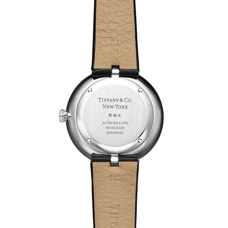 Tiffany,Eternity 32mm,32mm,White Gold,Black,Quartz,Round,Silver,73580684