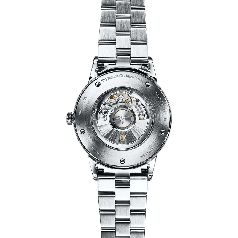 Tiffany,CT60 40mm,40mm,Stainless Steel,White,Automatic,Day,Sapphire,Crystal Glass,60166345