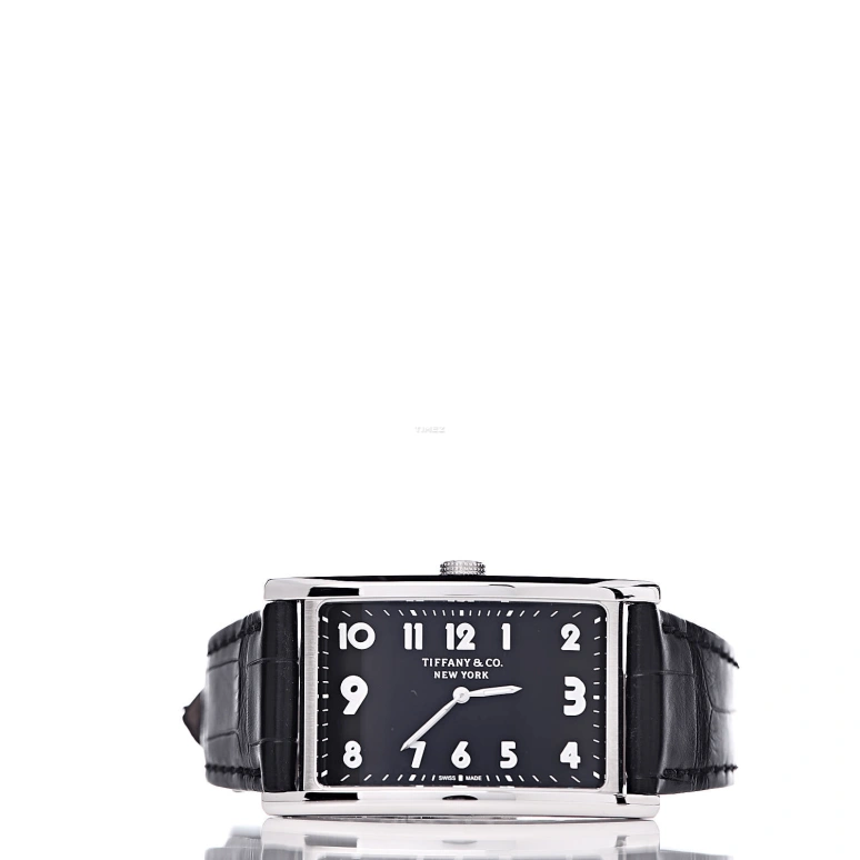 Tiffany,EAST WEST™ 25mm,25mm,Stainless Steel,Black,Quartz,Sapphire,Crystal Glass,Square,44x25,44x25-02