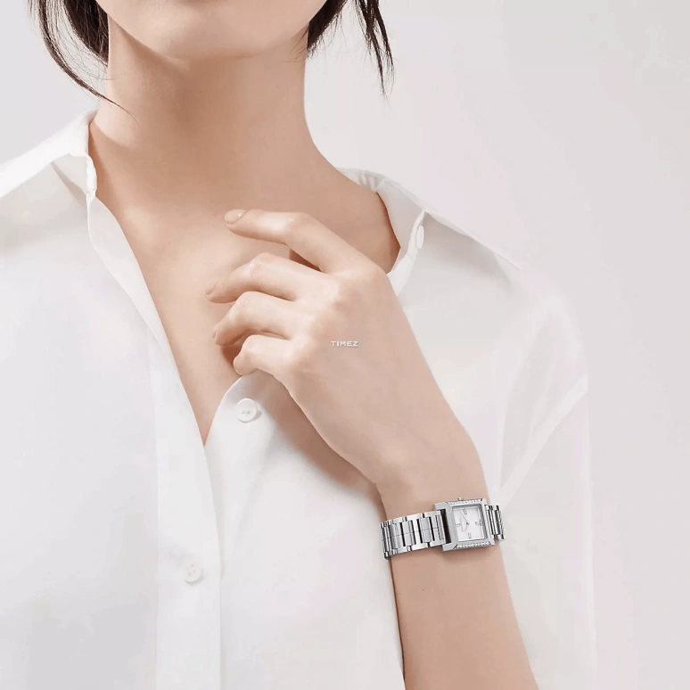 Tiffany,1837 MAKERS 22mm,22mm,Stainless Steel,Silver,Quartz,Sapphire,Crystal Glass,Square,67460510