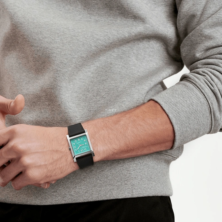 Tiffany,Union Square 30mm,30mm,Stainless Steel,Blue,Automatic,Square,Silver,74850596