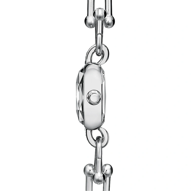 Tiffany,Tiffany HardWear 24.50mm,24.50mm,Stainless Steel,Silver,Quartz,Cushion,GRP12332