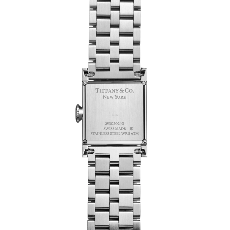 Tiffany,Union Square 20mm,20mm,Stainless Steel,Blue,Quartz,Square,Silver,74384161