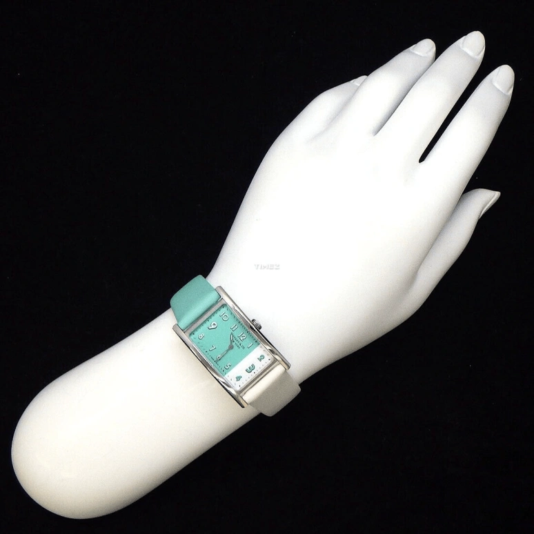 Tiffany,EAST WEST™ 37x22mm,37x22mm,Stainless Steel,White,Quartz,Sapphire,Crystal Glass,Square,2,2-HAND 37 X 22 