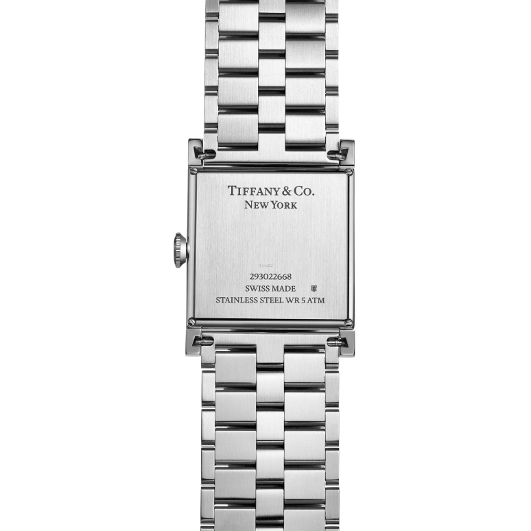 Tiffany,Union Square 27mm,27mm,Stainless Steel,Blue,Quartz,Square,Silver,73344573