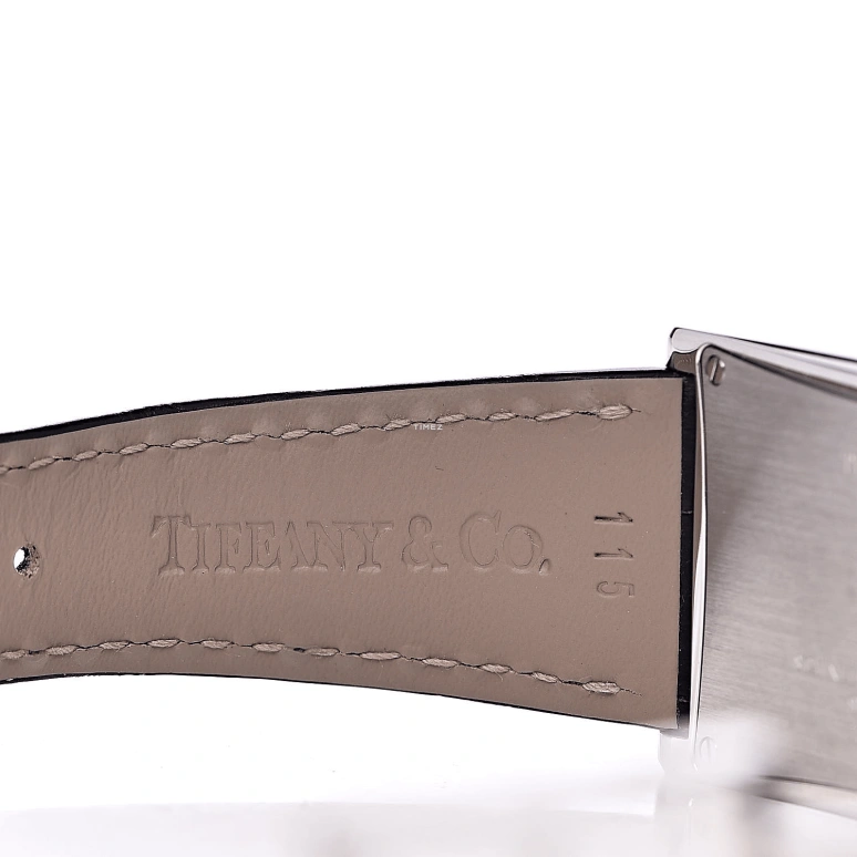 Tiffany,EAST WEST™ 25mm,25mm,Stainless Steel,Black,Quartz,Sapphire,Crystal Glass,Square,44x25,44x25-01