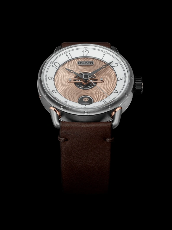 Timeless,Other 41.50mm,41.50mm,Stainless Steel,Rose Gold,Silver,Automatic,Day,44hours,003 WH,003 WH-G-BR