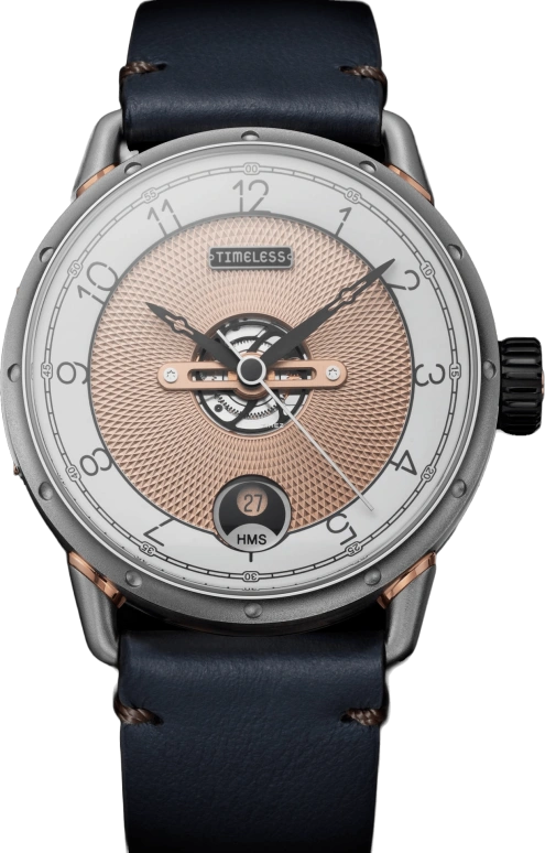 Timeless,Other 41.50mm,41.50mm,Stainless Steel,Rose Gold,White,Automatic,Day,44hours,003 WH,003 WH-G-BL