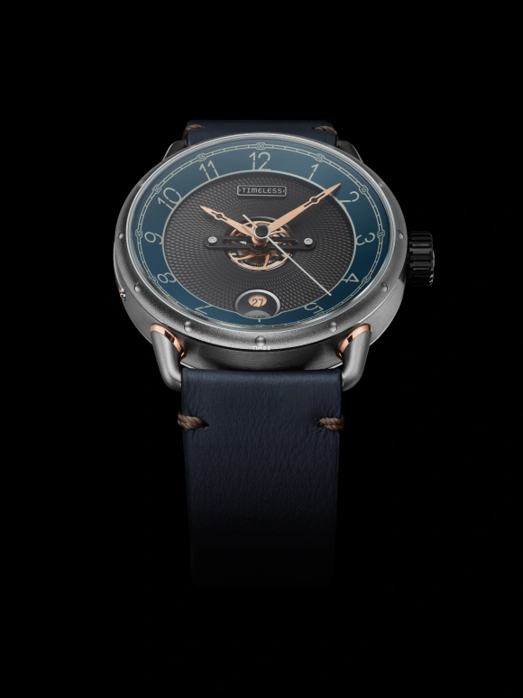 Timeless,Other 41.50mm,41.50mm,Stainless Steel,Dual,Blue,Black,Automatic,Day,44hours,BL,BL-A-BL