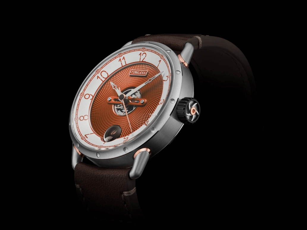 Timeless,Other 41.50mm,41.50mm,Stainless Steel,Dual,White,Orange,Automatic,Day,44hours,001,001-TERRA