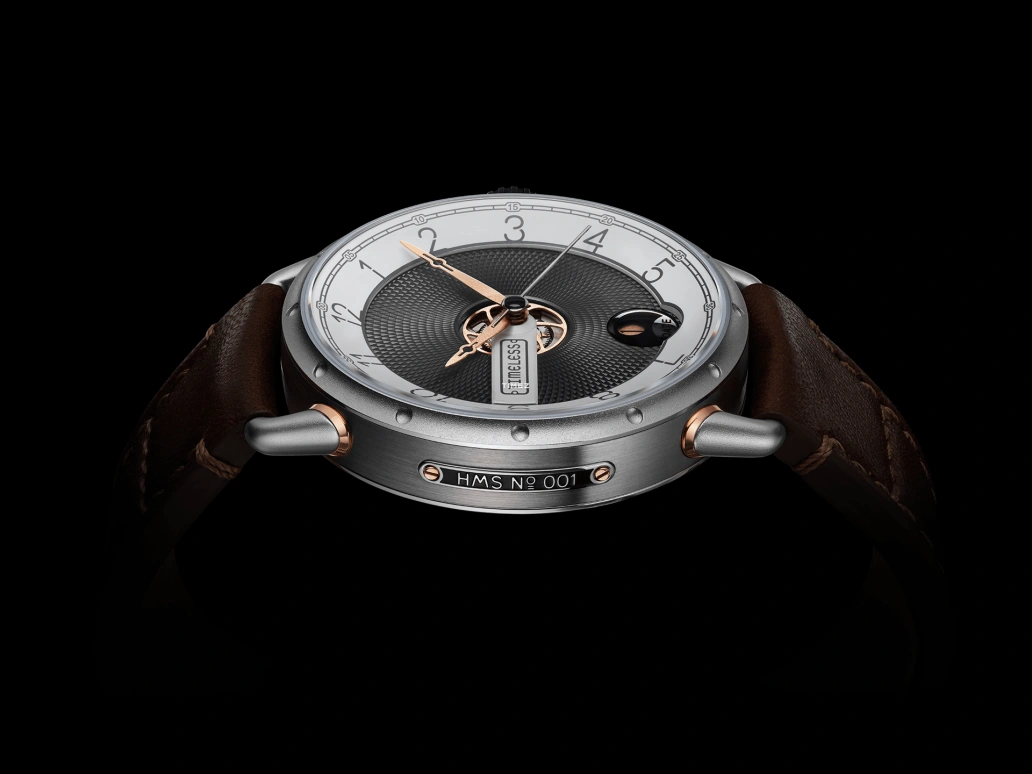 Timeless,Other 41.50mm,41.50mm,Stainless Steel,Dual,White,Grey,Automatic,Day,44hours,HMS 001