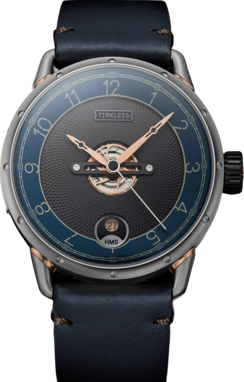 Timeless,Other 41.50mm,41.50mm,Stainless Steel,Black,Blue,Automatic,Day,Sapphire,Crystal Glass,003 BL,003 BL-A-BL