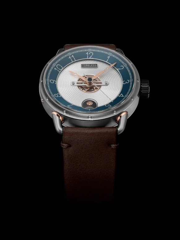 Timeless,Other 41.50mm,41.50mm,Ceramic,White,Blue,Automatic,Day,44hours,003 BL,003 BL-W-BR