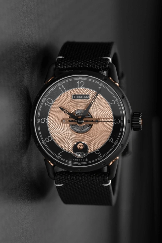 Timeless,Other 41.50mm,41.50mm,Stainless Steel,Black,Rose Gold,Automatic,Day,44hours,003 BL1