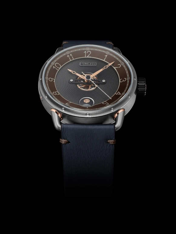 Timeless,Other 41.50mm,41.50mm,Stainless Steel,Black,Brown,Automatic,Day,44hours,003 BR,003 BR-A-BL
