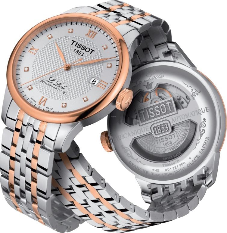 Tissot,Le Locle 39.30mm,39.30mm,Stainless Steel,Silver,Automatic,Day,80hours,T006,T006.407.22.036.00