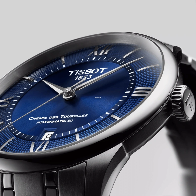 Tissot,Chemin Des Tourelles 39mm,39mm,Stainless Steel,Blue,Automatic,Day,In-house Caliber,T139,T139.807.11.048.00