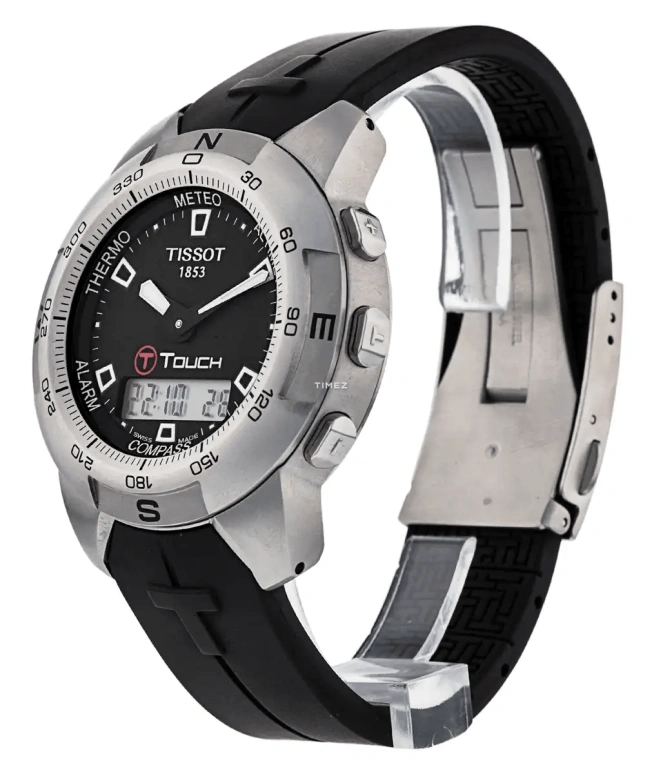 Tissot,Touch 42mm,42mm,Stainless Steel,Black,Quartz,Chronograph,Month,Date,Day,Sapphire,Round,T33,T33.1.598.51