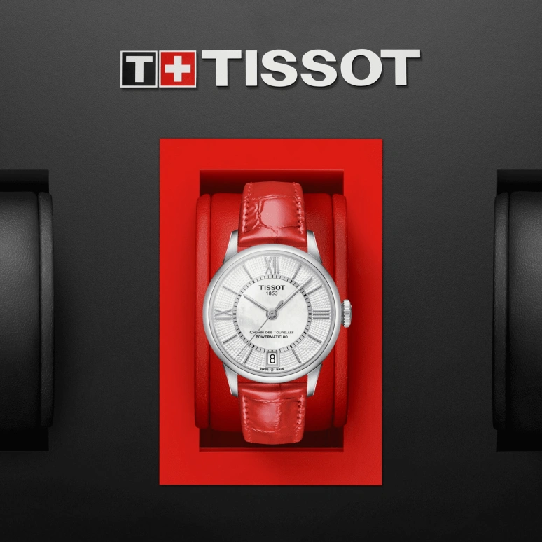 Tissot,Chemin Des Tourelles 32mm,32mm,Stainless Steel,White,Automatic,Day,80hours,T099,T099.207.16.118.00