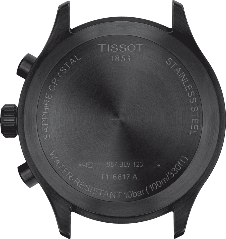 Tissot,XL 45mm,45mm,Stainless Steel,Black,Quartz,Chronograph,Date,Rattrapante,T116,T116.617.36.052.00