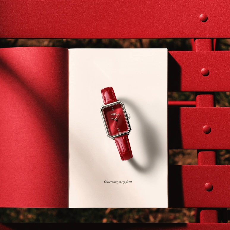 Tissot,Bellissima 30x21.80mm,30x21.80mm,Stainless Steel,Red,Quartz,Sapphire,Crystal Glass,Rectangular,T160,T160.110.16.423.00