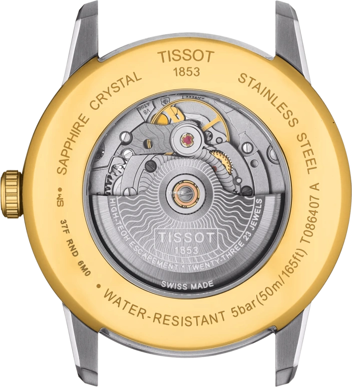 Tissot,Luxury 41mm,41mm,Stainless Steel,Silver,Automatic,Day,80hours,T086,T086.407.22.037.00