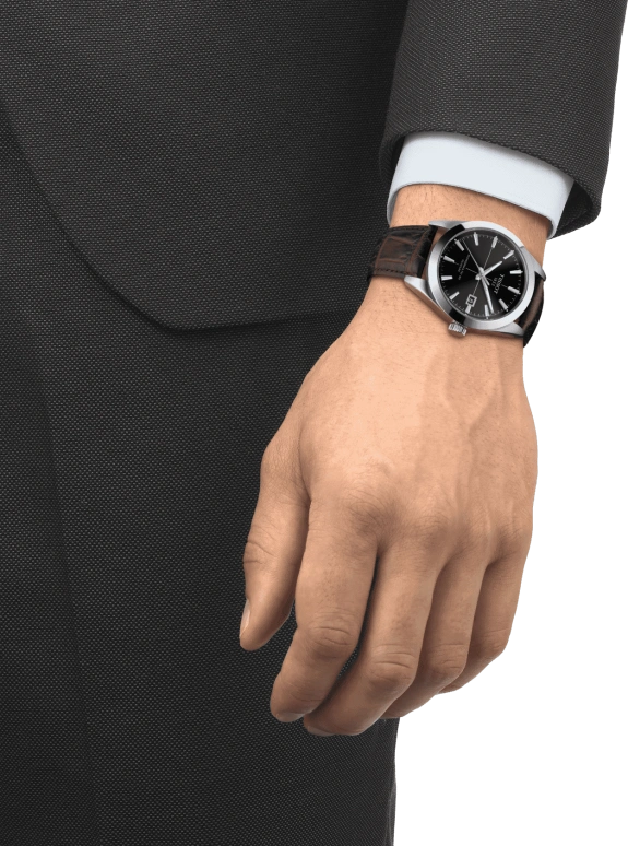 Tissot,Gentleman 40mm,40mm,Stainless Steel,Black,Automatic,Date,80hours,T127,T127.407.16.051.01