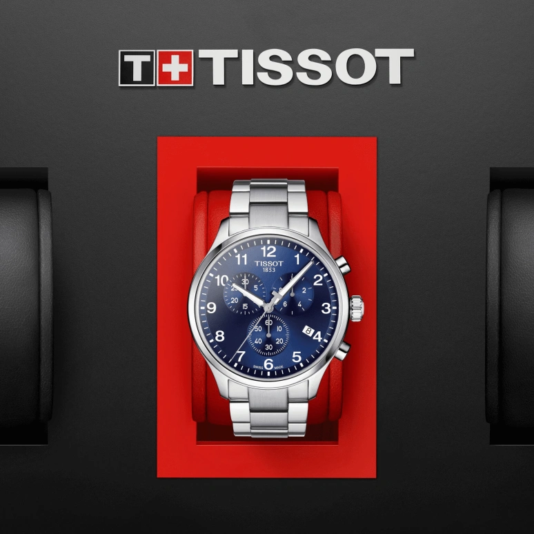 Tissot,XL 45mm,45mm,Stainless Steel,Blue,Quartz,Chronograph,Day,T116,T116.617.11.047.01