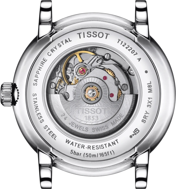 Tissot,Carson 30mm,30mm,Stainless Steel,Silver,Automatic,Day,38hours,T1222071603300