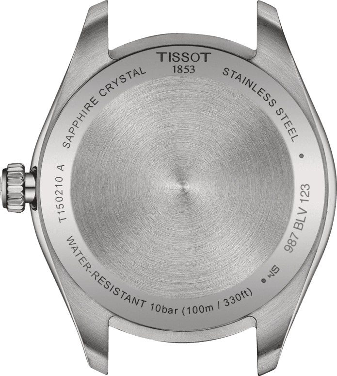Tissot,PR 100 34mm,34mm,Stainless Steel,Silver,Quartz,Day,Sapphire,Crystal Glass,T150,T150.210.21.031.00