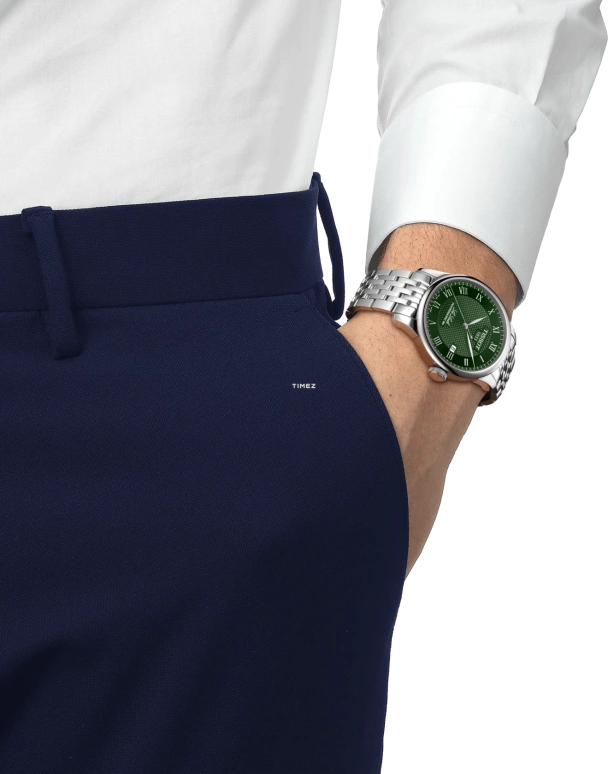 Tissot,Le Locle 39.30mm,39.30mm,Stainless Steel,Green,Automatic,Day,In-house Caliber,T006,T006.407.11.093.00