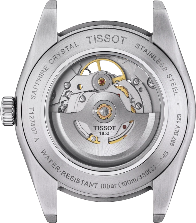 Tissot,Gentleman 40mm,40mm,Stainless Steel,Blue,Automatic,In-house Caliber,Sapphire,T127,T127.407.11.041.01