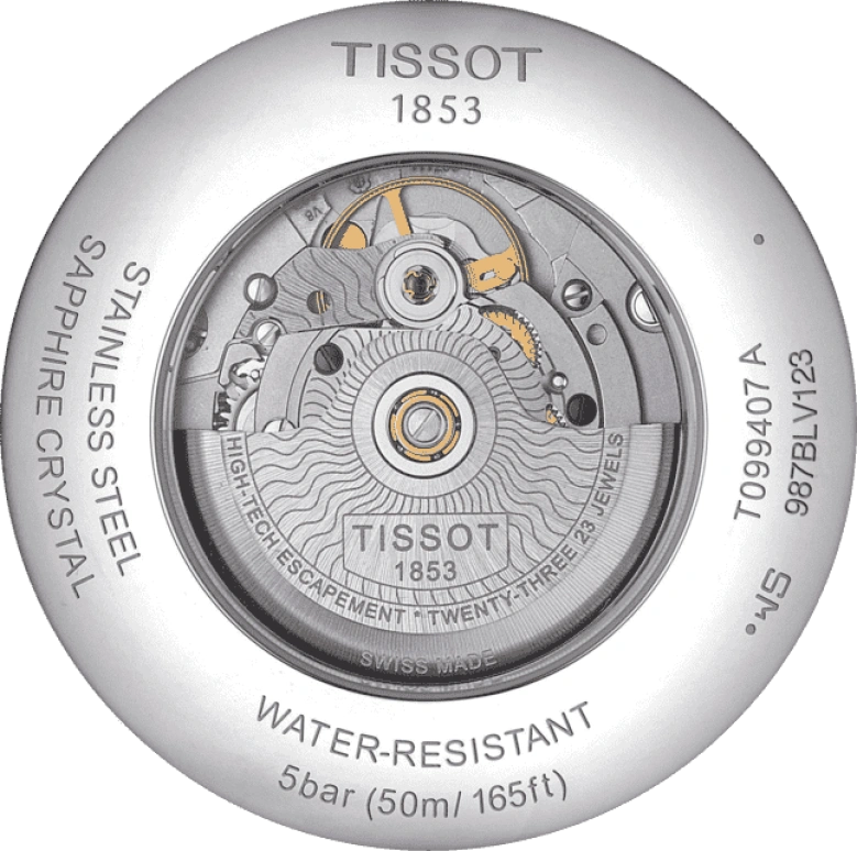 Tissot,Chemin Des Tourelles 42mm,42mm,Stainless Steel,Silver,Automatic,Day,80hours,T099,T099.407.22.037.00