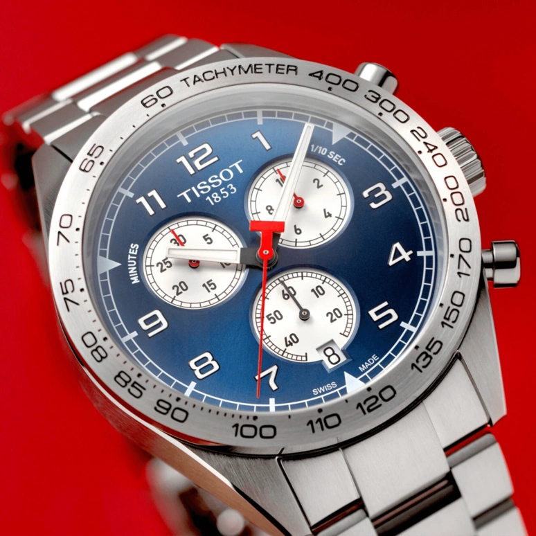 Tissot,PRS 516 45mm,45mm,Stainless Steel,Blue,Quartz,Chronograph,Day,T131,T131.617.11.042.00