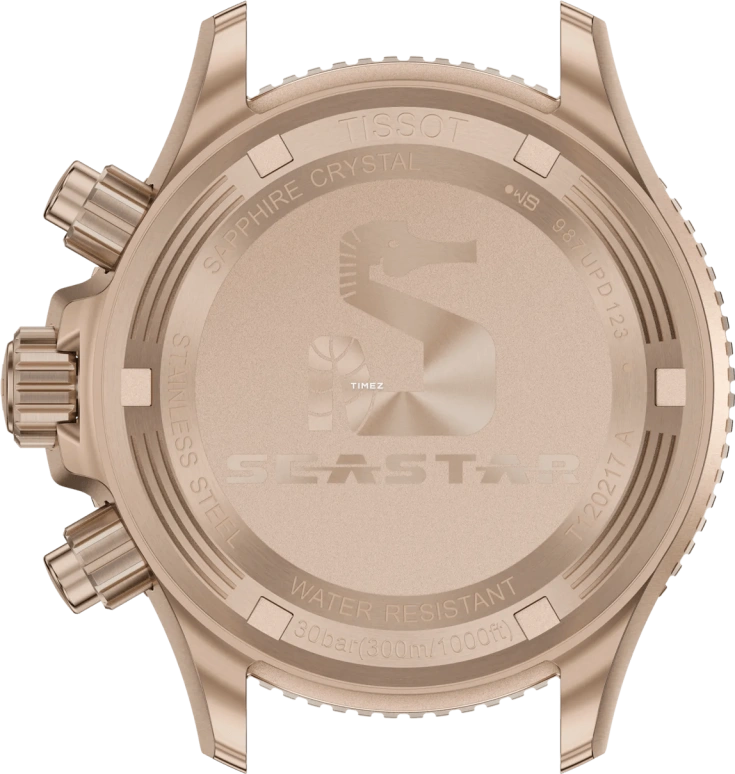 Tissot,Seastar 38mm,38mm,Stainless Steel,Green,Quartz,Chronograph,Day,T120,T120.217.37.041.00