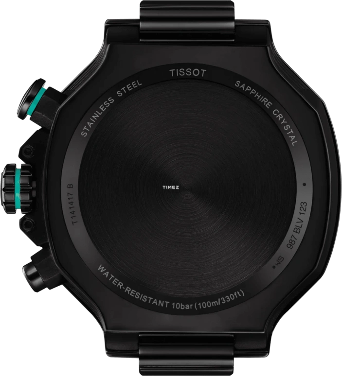 Tissot,T-Race 45mm,45mm,Stainless Steel,Black,Quartz,Chronograph,Day,T141,T141.417.37.051.01