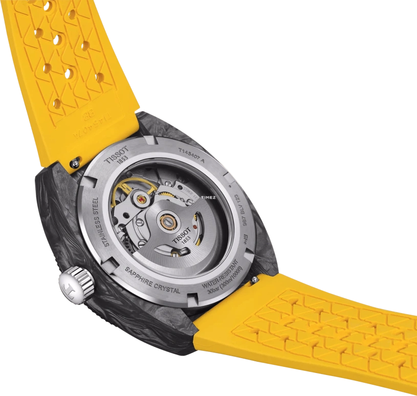 Tissot,Sideral S 41mm,41mm,Forged Carbon,Stainless Steel,Black,Automatic,Day,In-house Caliber,T145,T145.407.97.057.00
