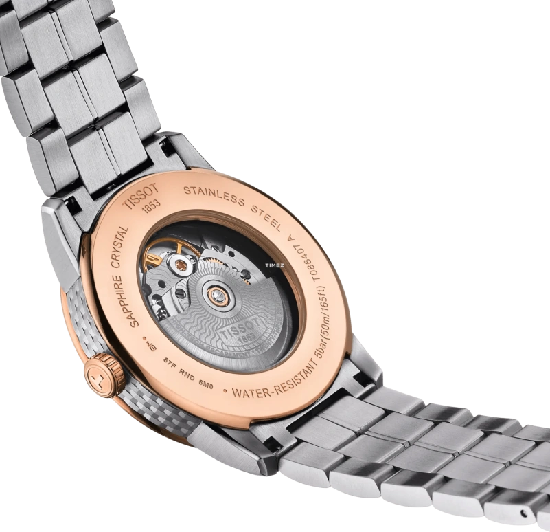 Tissot,Luxury 41mm,41mm,Stainless Steel,Black,Automatic,Day,In-house Caliber,T086,T086.407.22.067.00