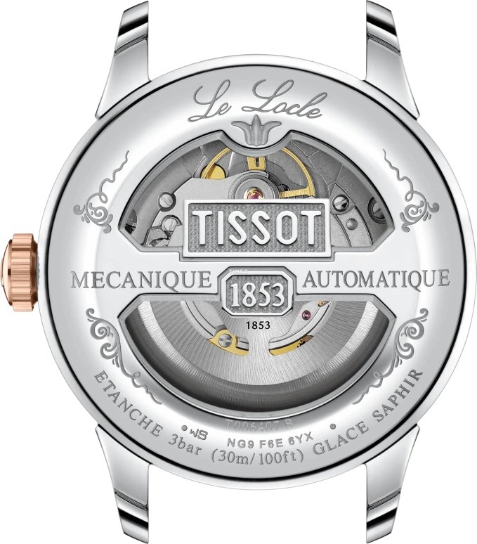Tissot,Le Locle 39.30mm,39.30mm,Stainless Steel,Green,Automatic,Day,Sapphire,Crystal Glass,T006,T006.407.22.093.01