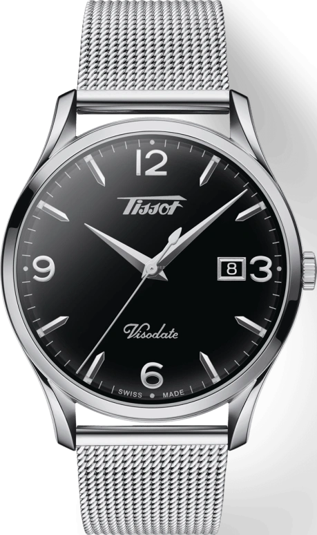 Tissot,Heritage 40mm,40mm,Stainless Steel,Black,Quartz,Chronograph,Date,T118,T118.410.11.057.00