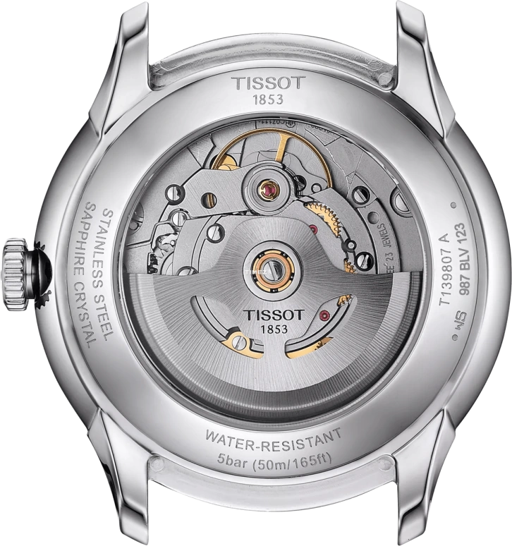 Tissot,Chemin Des Tourelles 39mm,39mm,Stainless Steel,Blue,Automatic,Day,In-house Caliber,T139,T139.807.11.048.00