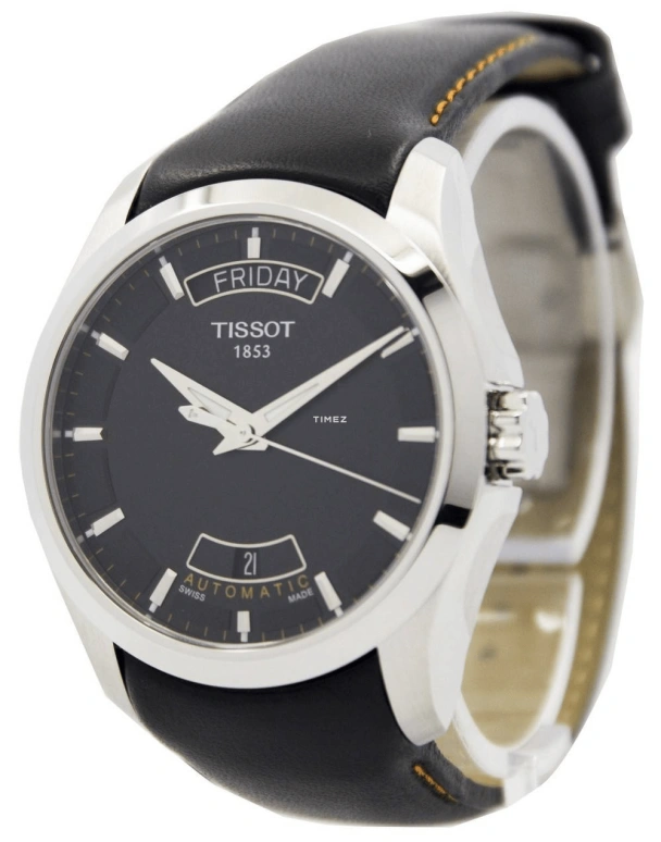 Tissot,Couturier 39mm,39mm,Stainless Steel,Black,Automatic,Date,Day,T035,T035.407.16.051.01