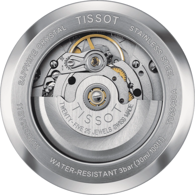 Tissot,T-Classic 39mm,39mm,Stainless Steel,Silver,Automatic,Chronograph,Date,Day,T065,T065.430.22.031.00
